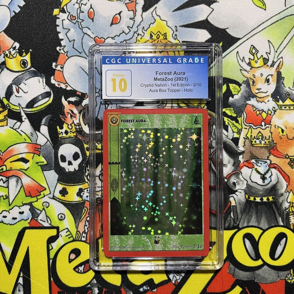 Metazoo Forest Aura Box Topper Pristine 10 CGC Full Holo Cryptid Nation 1st Ed